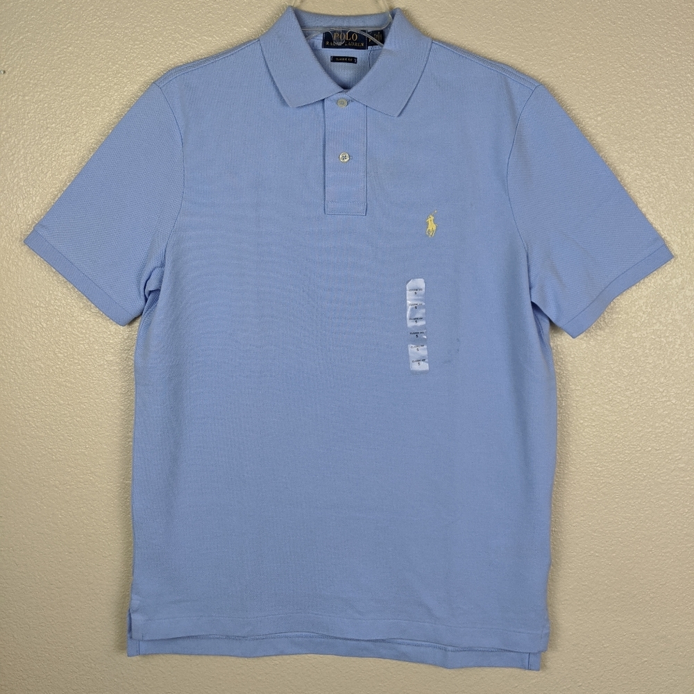 Polo Ralph Lauren Mesh Polo Shirt Blue Small NWT
